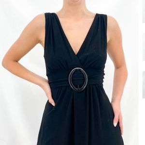 Star Vixen Black A Line Semi Formal Dress